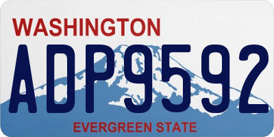 WA license plate ADP9592