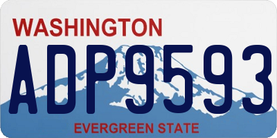 WA license plate ADP9593