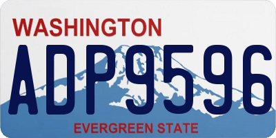 WA license plate ADP9596