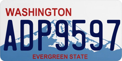 WA license plate ADP9597