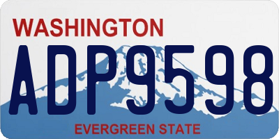 WA license plate ADP9598