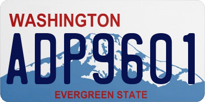 WA license plate ADP9601