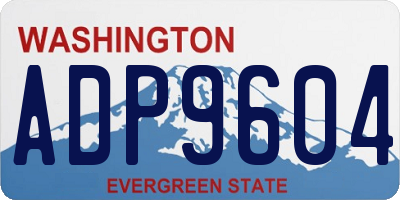 WA license plate ADP9604