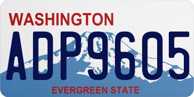 WA license plate ADP9605