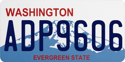 WA license plate ADP9606