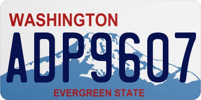 WA license plate ADP9607