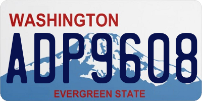 WA license plate ADP9608