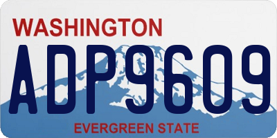 WA license plate ADP9609