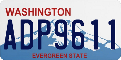 WA license plate ADP9611