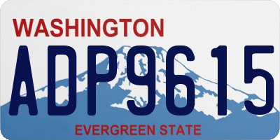 WA license plate ADP9615