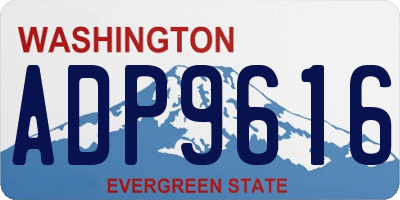 WA license plate ADP9616
