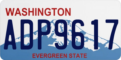 WA license plate ADP9617