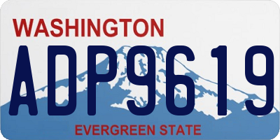 WA license plate ADP9619