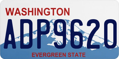 WA license plate ADP9620
