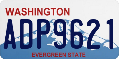 WA license plate ADP9621