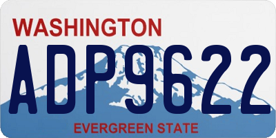 WA license plate ADP9622
