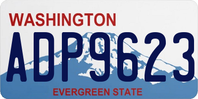 WA license plate ADP9623