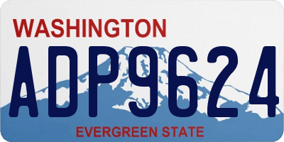 WA license plate ADP9624
