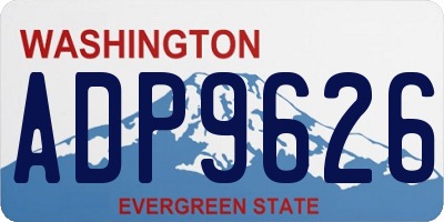 WA license plate ADP9626