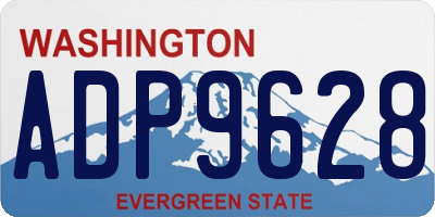 WA license plate ADP9628