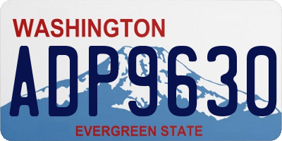WA license plate ADP9630