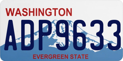 WA license plate ADP9633