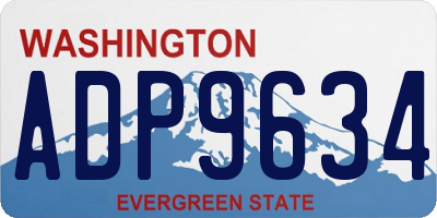 WA license plate ADP9634