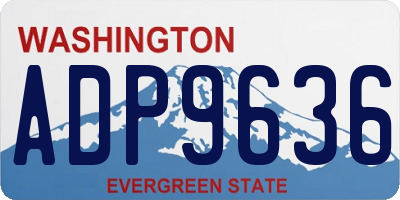 WA license plate ADP9636