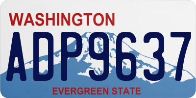 WA license plate ADP9637