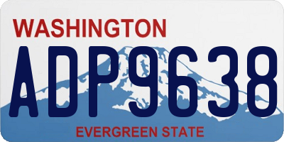 WA license plate ADP9638