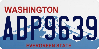 WA license plate ADP9639