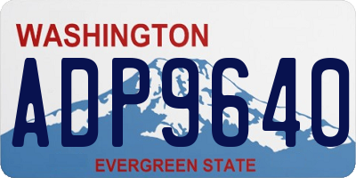 WA license plate ADP9640