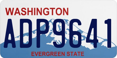 WA license plate ADP9641