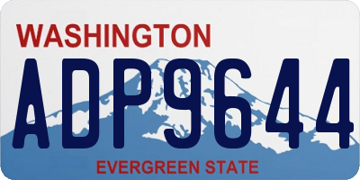 WA license plate ADP9644
