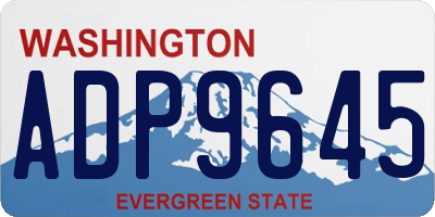 WA license plate ADP9645