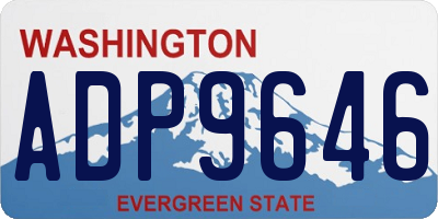 WA license plate ADP9646