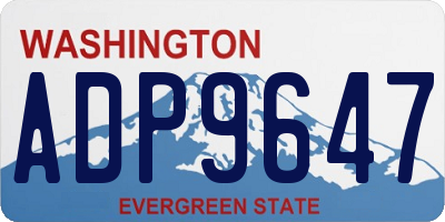 WA license plate ADP9647
