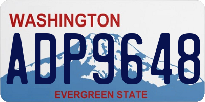 WA license plate ADP9648
