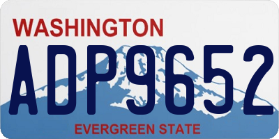 WA license plate ADP9652