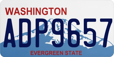 WA license plate ADP9657