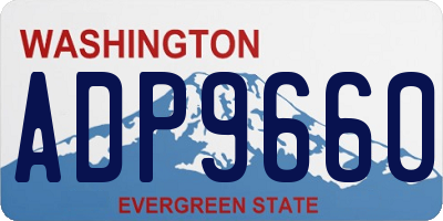 WA license plate ADP9660