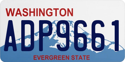 WA license plate ADP9661