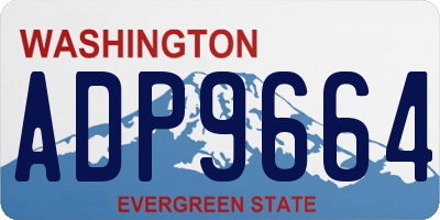 WA license plate ADP9664