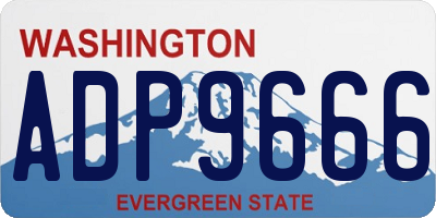 WA license plate ADP9666