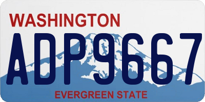 WA license plate ADP9667
