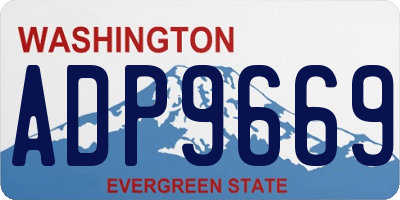 WA license plate ADP9669