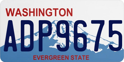 WA license plate ADP9675