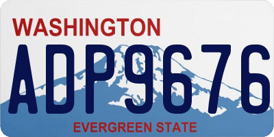 WA license plate ADP9676