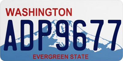 WA license plate ADP9677