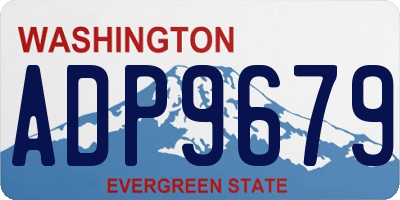 WA license plate ADP9679